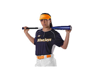 Holloway CUT_228432  Girls FreeStyle Sublimated 2-Button Softball Jersey
